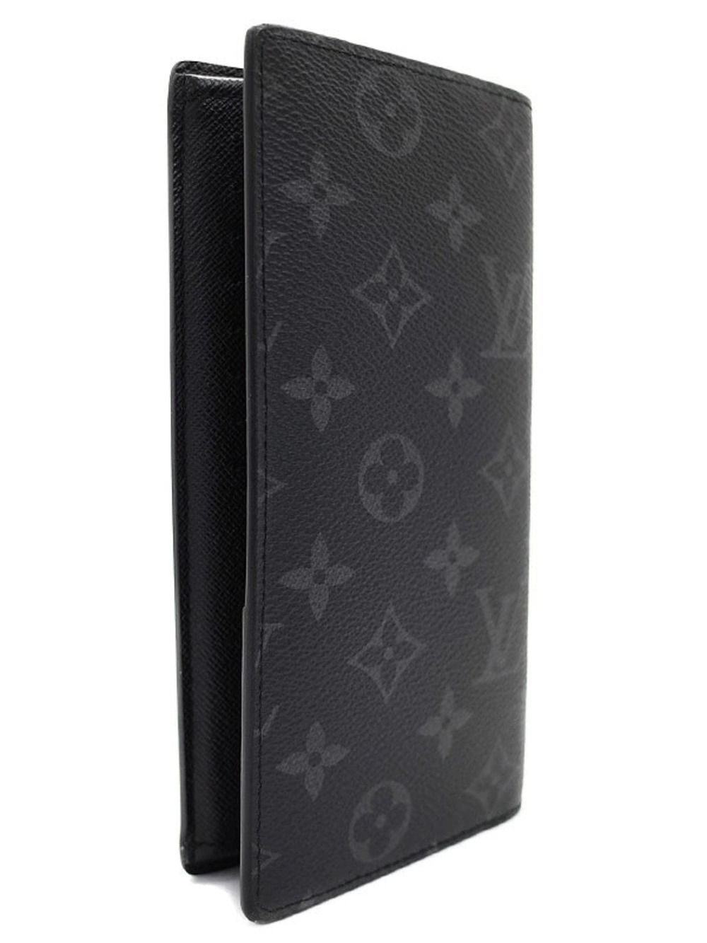 Louis Vuitton Brazza Bi Monogram Eclipse Wallet Portefeuille fold Long Black